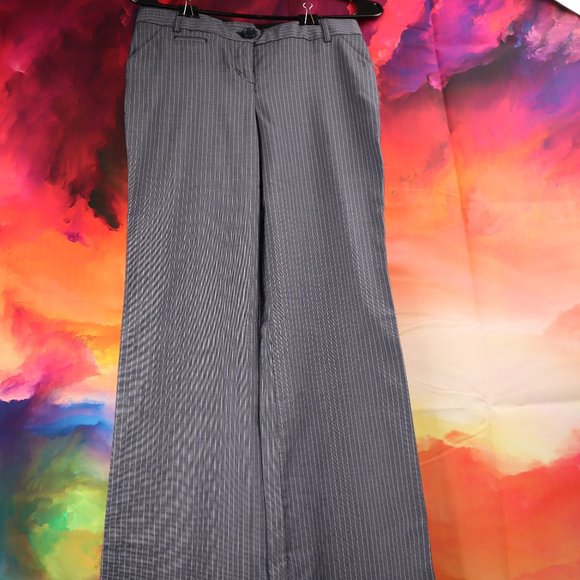 Express Design Studio Editor Dotted Gray Pants with White Pinstripes. Size 0 - Picture 2 of 4